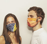 man and women in face masks