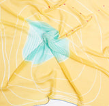 Luxury Silk Scarves: Saffron Wave