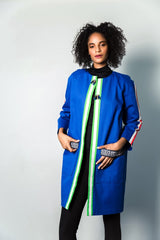 Statement Coat: Striped Blue
