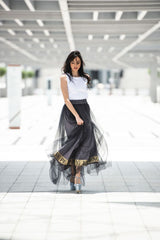 Tulle Statement Skirt: Black