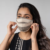 Face Covering: Block Organic Cotton Pleated