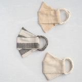 Face Covering: Block Organic Cotton Pleated