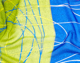 Luxury Silk Scarves: Cobalt Twist