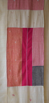 Handwoven Organic Cotton Scarf: Gulab