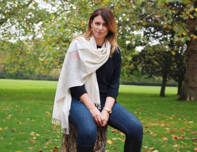 Handwoven Organic Cotton Scarf: Muraad