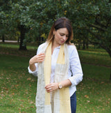 Handwoven Organic Cotton Scarf: Seher