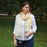 Handwoven Organic Cotton Scarf: Seher