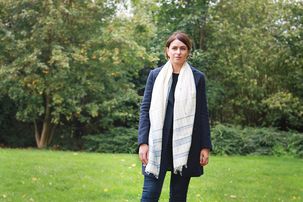 Handwoven Organic Cotton Scarf: Arsh