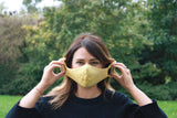 Face Covering: Grey and Yellow Reversible Organic Cotton