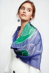 Luxury Silk Scarves: Lapis Lazuli