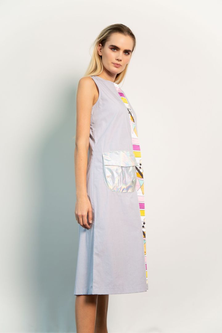 Shift Dress: Grey