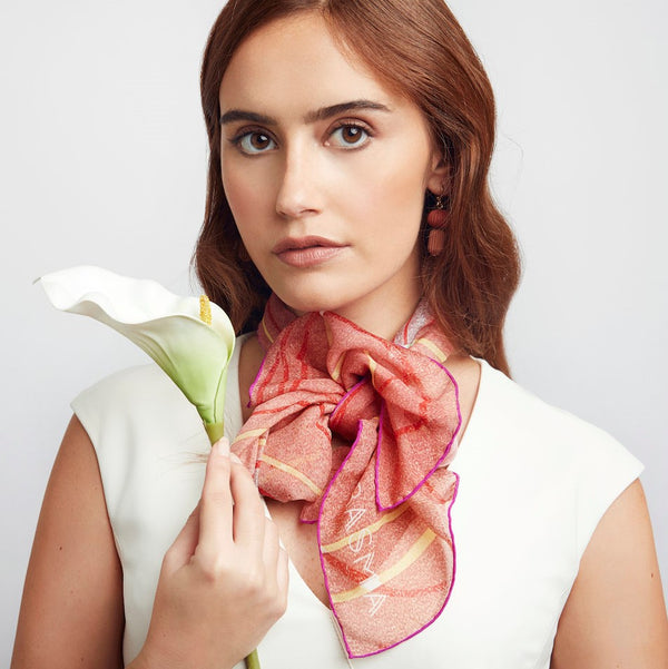 Luxury Silk Scarves: Rose Crush