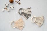 Face Covering: Block Organic Cotton Pleated