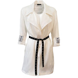 Silk Organza Jacket: Sheer White