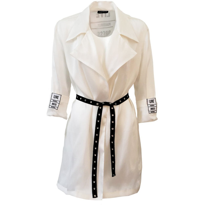 Silk Organza Jacket: Sheer White